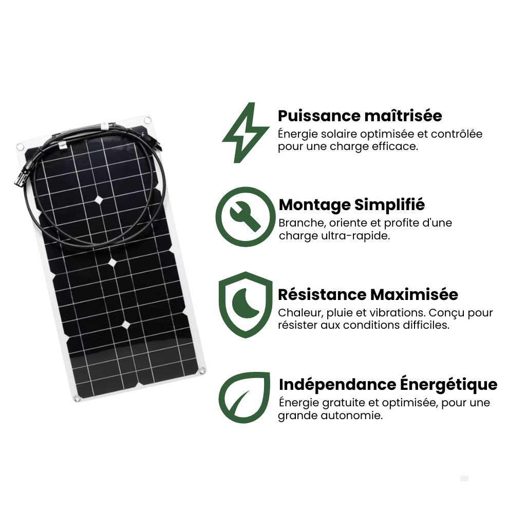 Kit solaire flexible 100W avec contrôleur – Nomadia SoeCo 100
