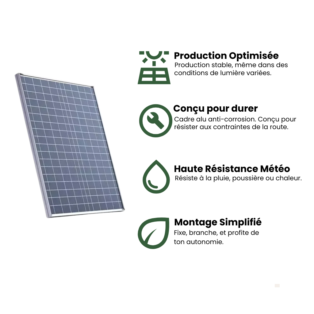 Panneau solaire monocristallin 500W – Nomadia SolarFlow