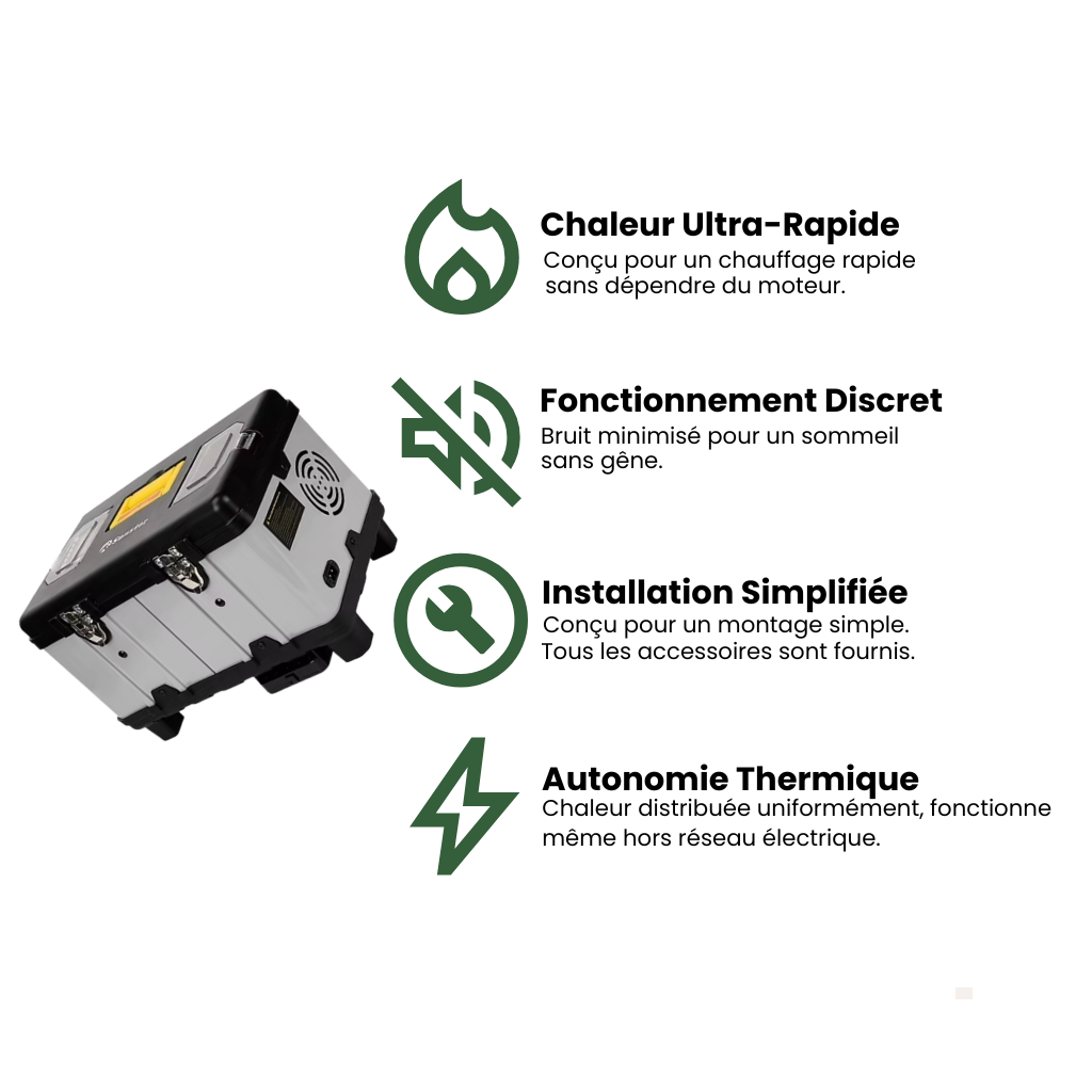 Chauffage diesel Bluetooth 12V/24V – Nomadia HeatBox 8K