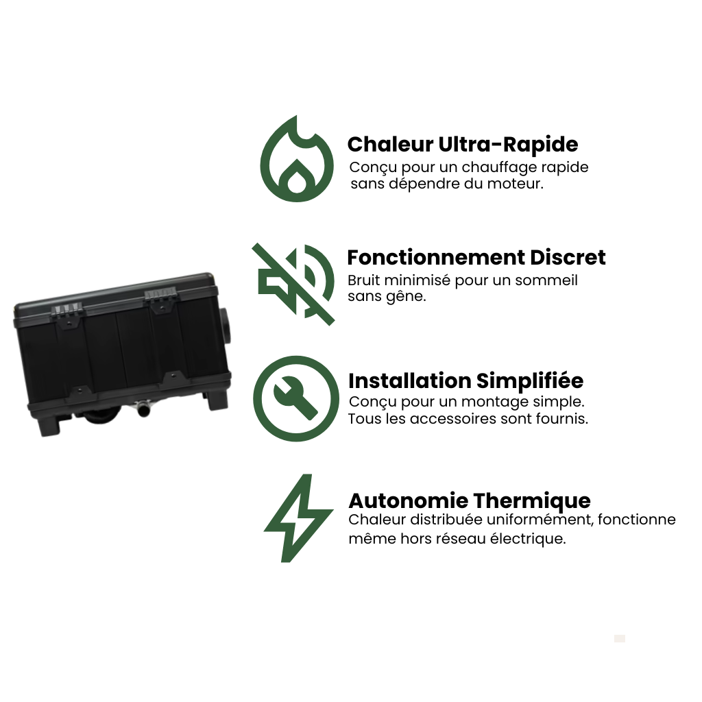 Chauffage diesel toolbox 12V/24V – Nomadia HeatBox 8K
