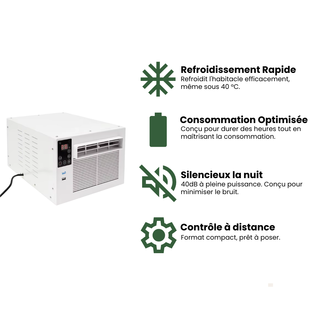 Climatiseur portable 280W – Nomadia Breeze Compact