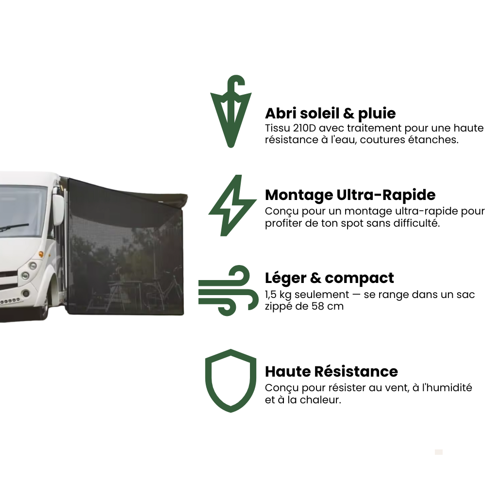 Pare-soleil latéral rétractable – Nomadia Shade