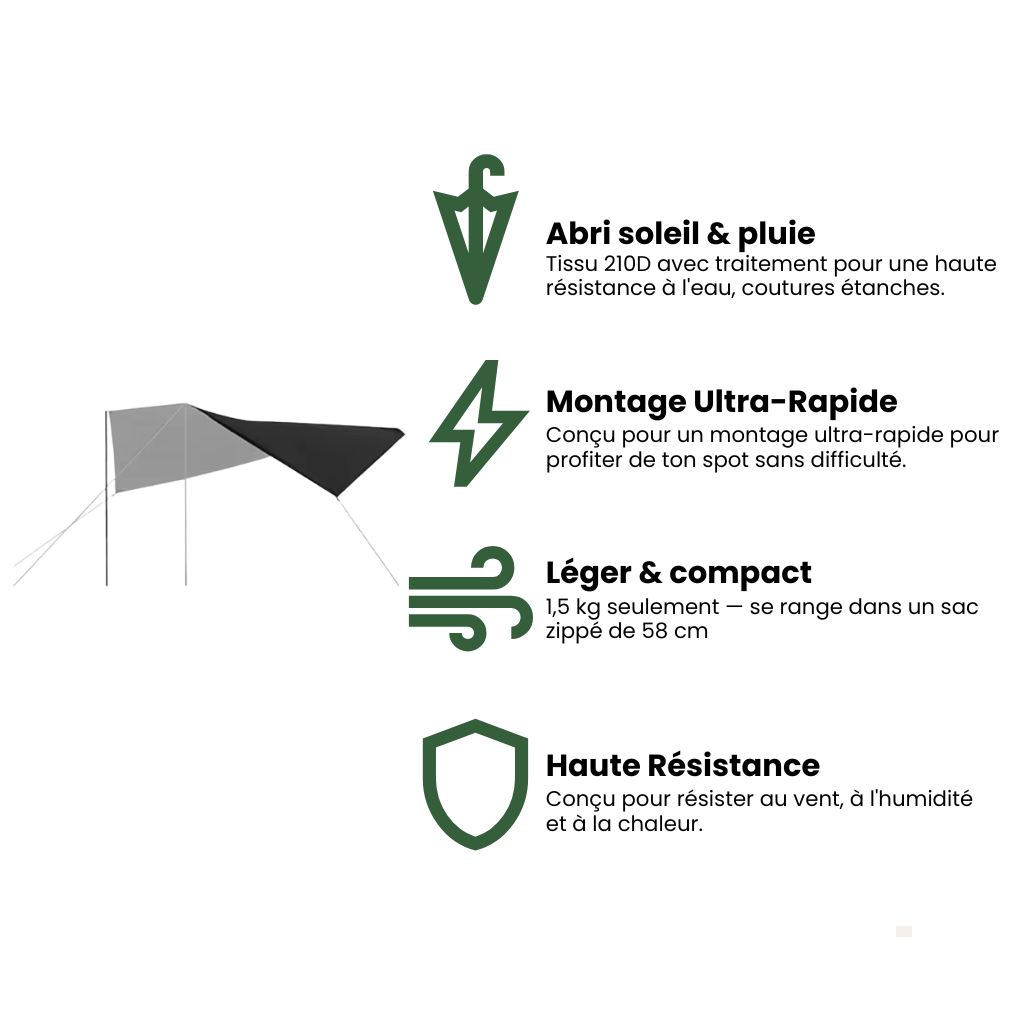 Auvent latéral 2,8x3,8m pour van ou camping-car – Nomadia Hawk