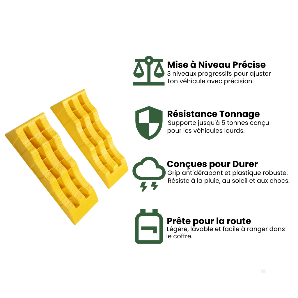 Rampes de nivellement 3 niveaux – Nomadia RampLevel 3X