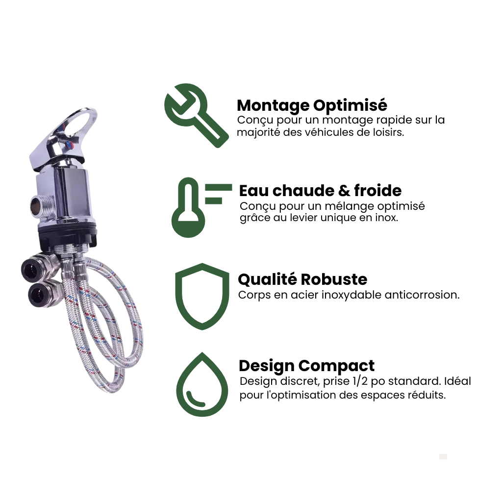 Mitigeur compact pour camping-car – Nomadia Mix