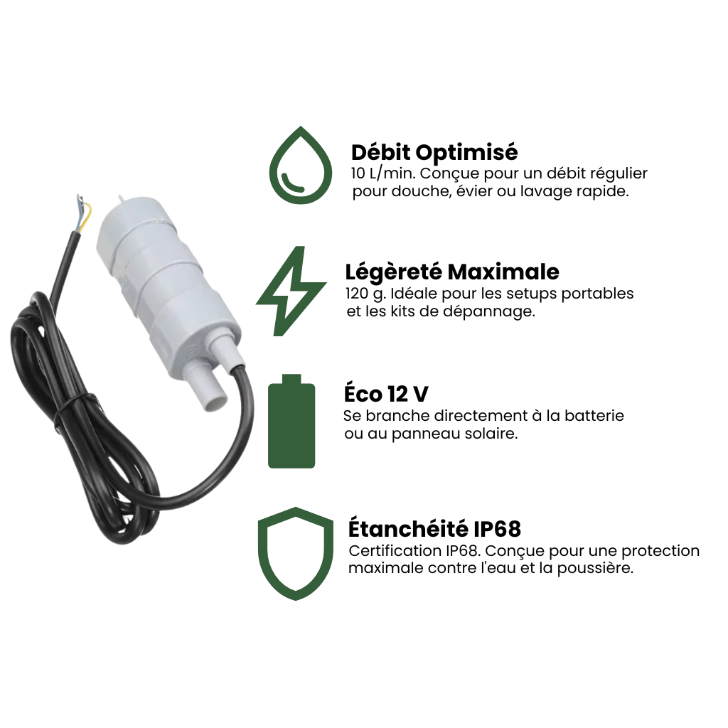 Pompe submersible 12V compacte pour camping-car – Nomadia