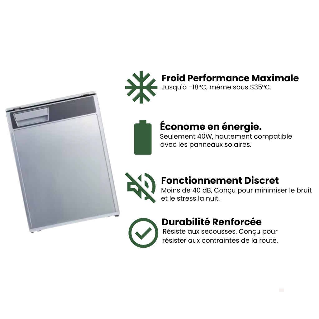 Réfrigérateur à compression 12V/220V 50L – Nomadia Frost