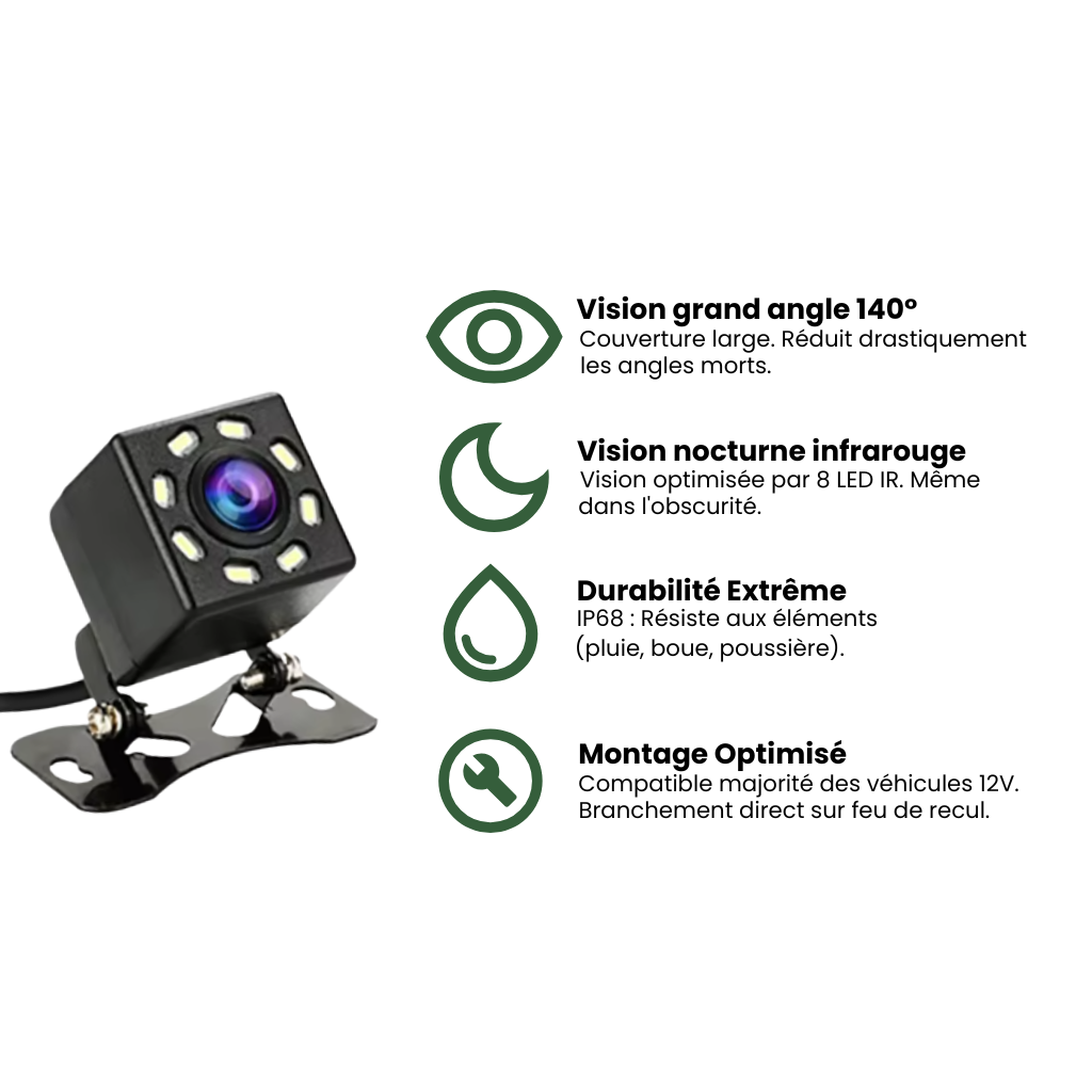 Caméra de recul compacte 12V – Nomadia RearVision
