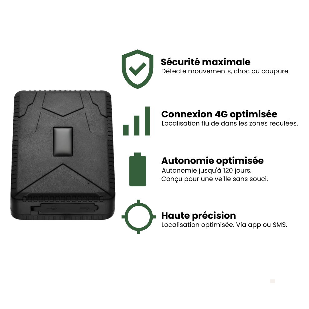 Traceur GPS 4G Premium – Nomadia Titan (120 jours)