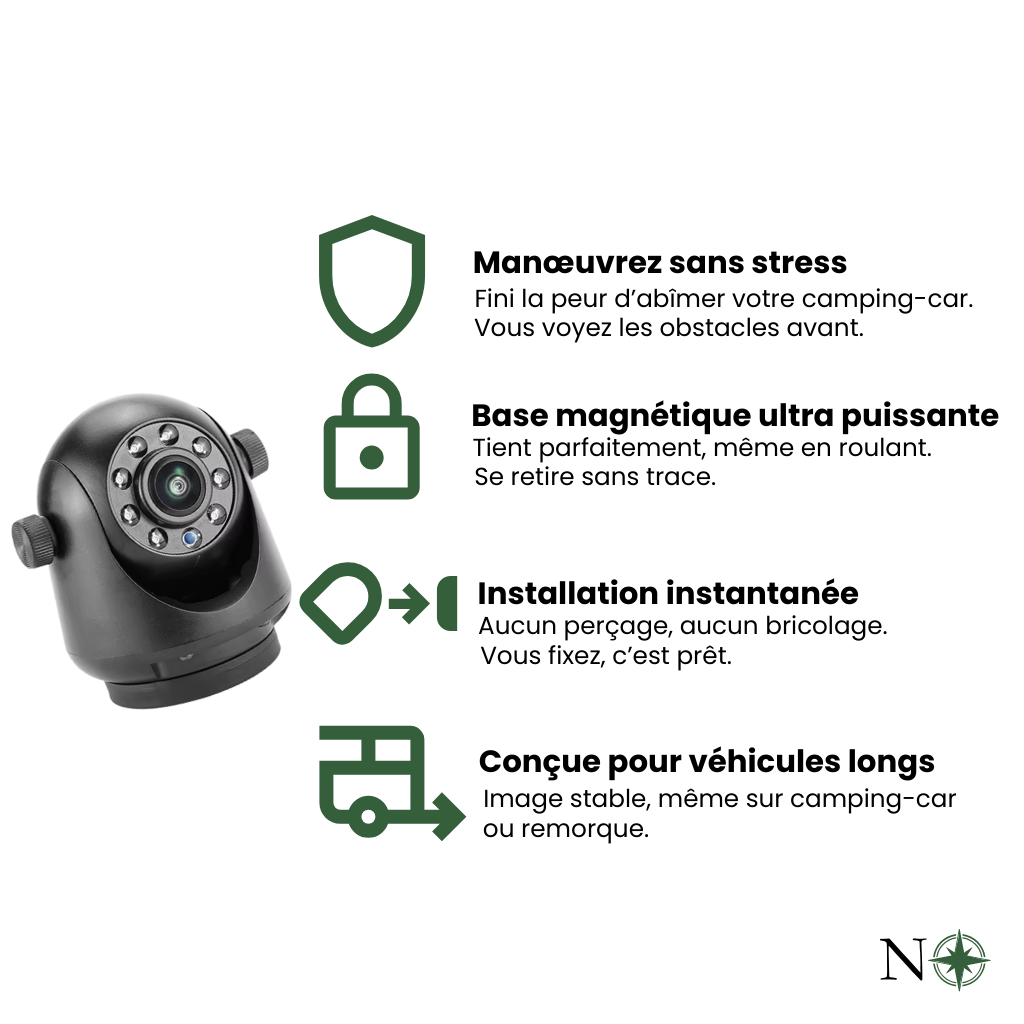 Caméra de recul sans fil pour camping-car – Nomadia RearVision Pro