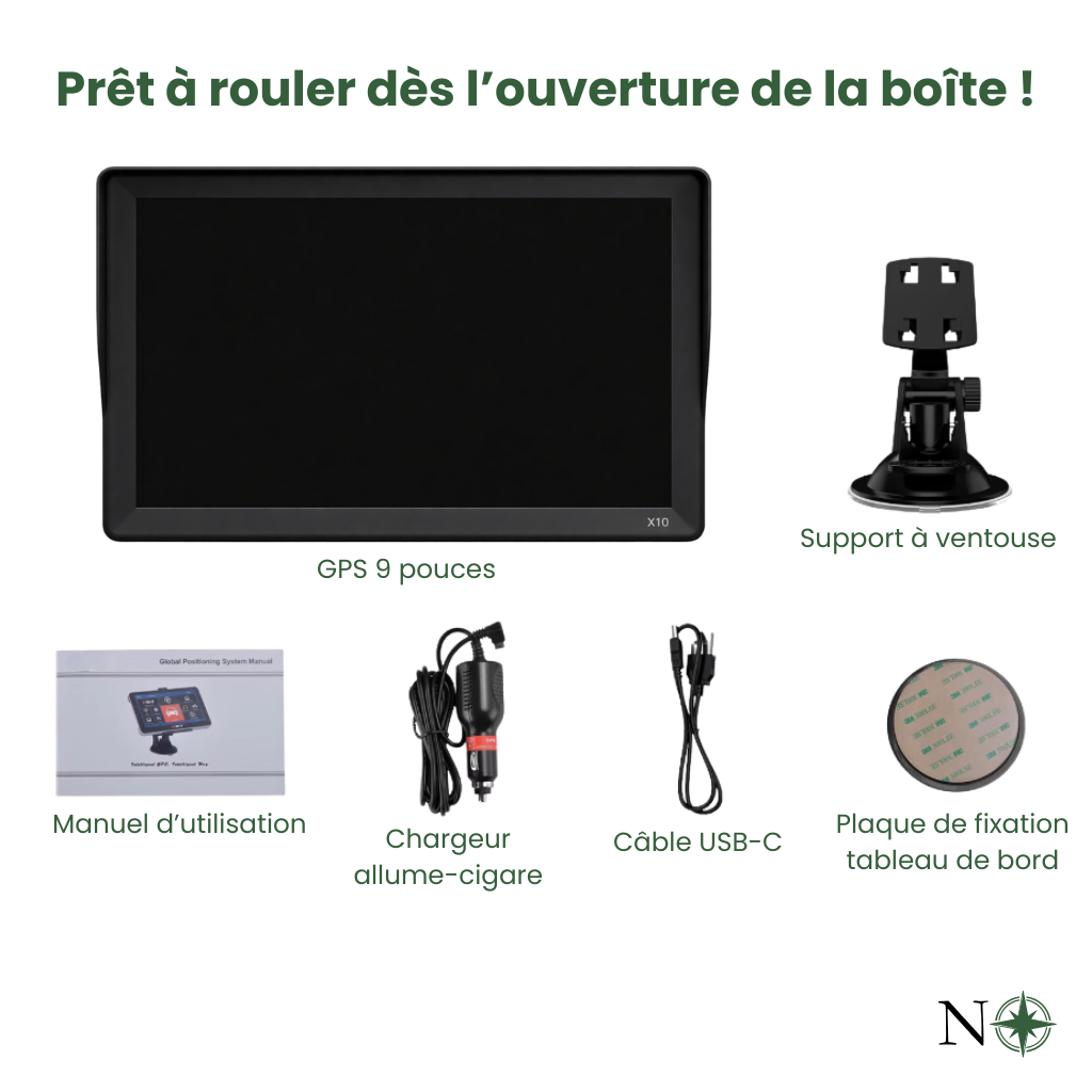 Volakebeing Navigateur GPS pour voiture, portable, 9 pouces, grand écran, système de recul pour voiture, camion, camping-car, bus, taxi Volakebeing Navigateur GPS pour voiture, portable, 9 pouces, grand écran, système de recul pour voiture, camion, camping-car, bus, taxi