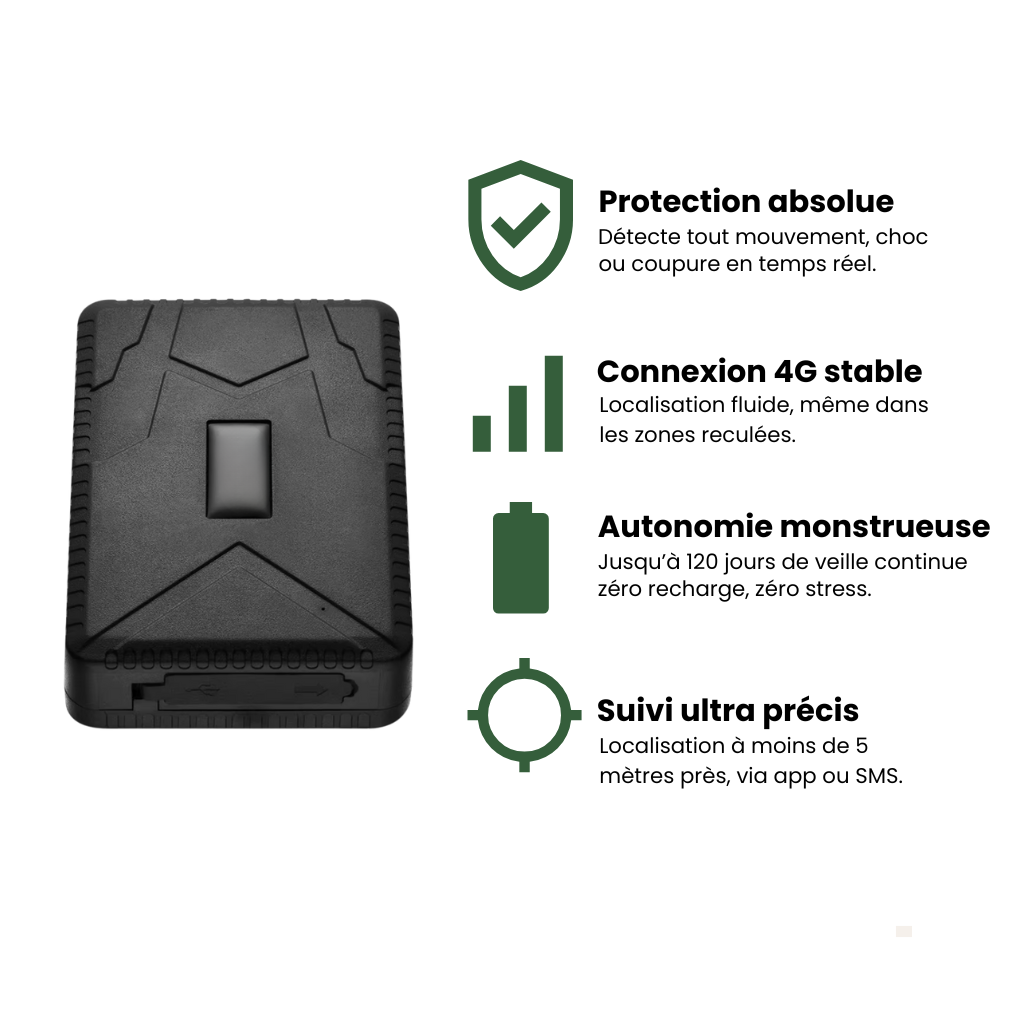 Traceur GPS 4G Premium – Nomadia Titan (120 jours)