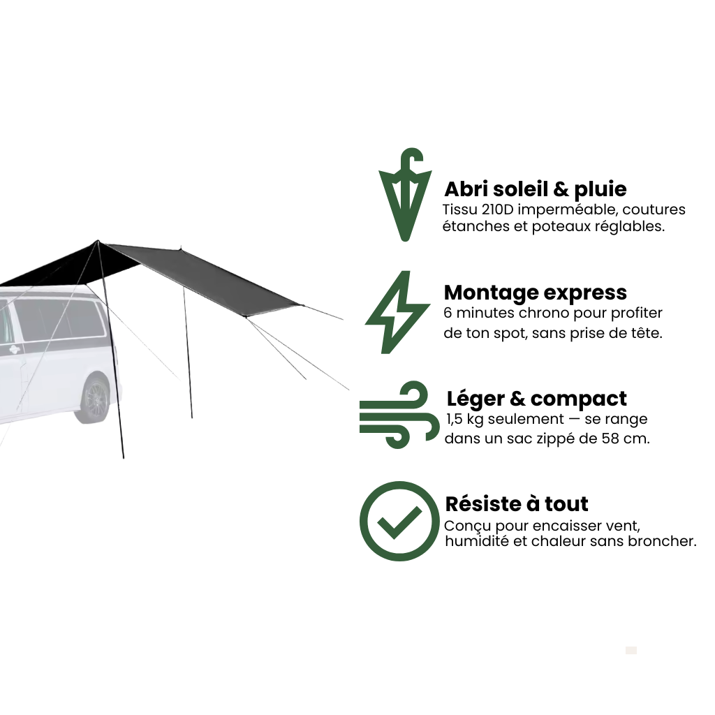 Auvent pare-soleil universel pour camping-car – Nomadia Breeze