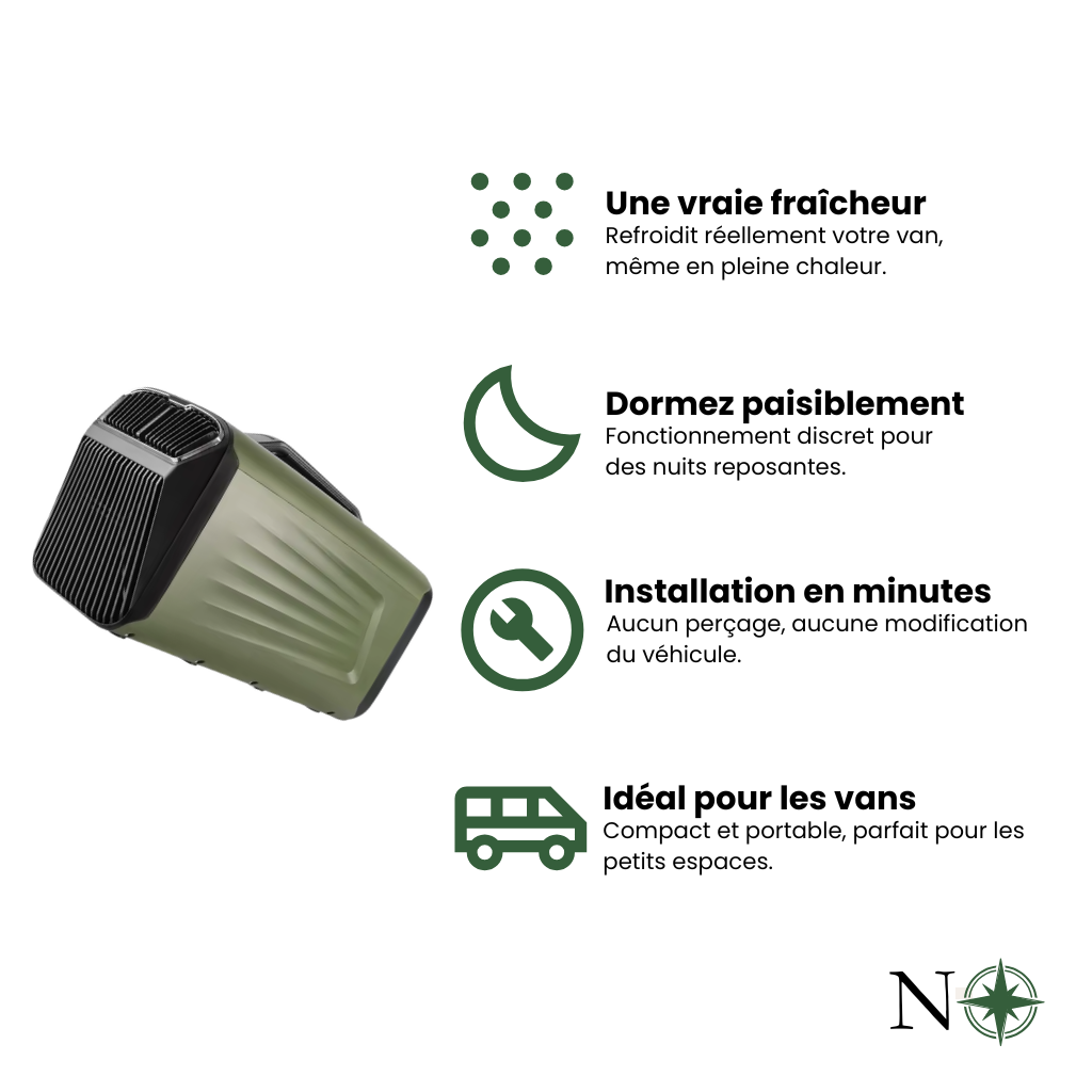 Climatiseur Portable Camping-Car 220V — Nomadia Boréal