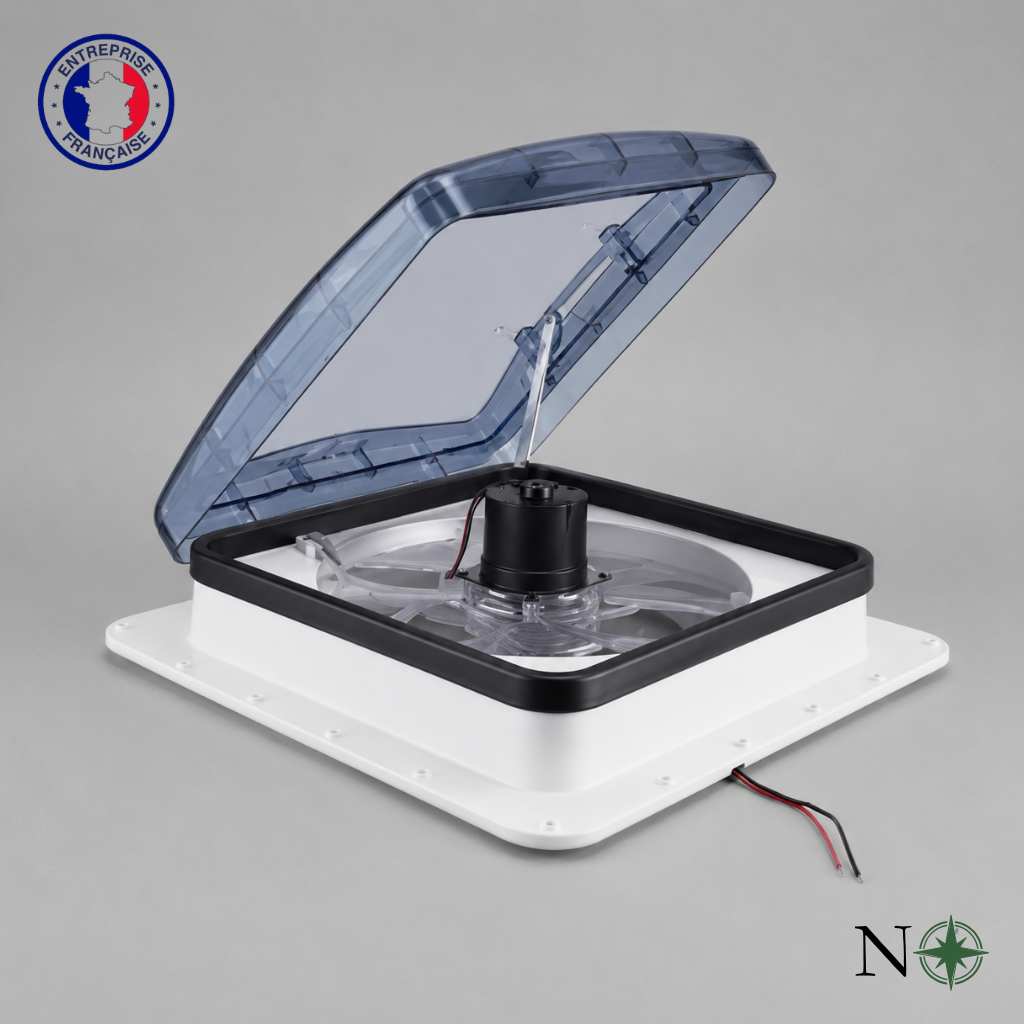 Lanterneau ventilé manuel 40x40 camping-car | 12V | Nomadia AirFlow Lite