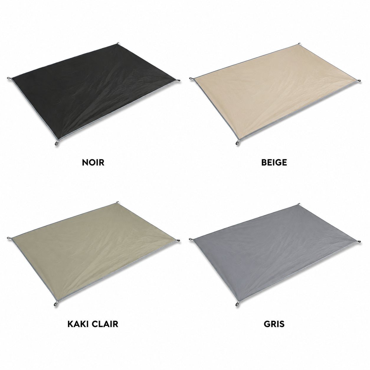 Coloris noir, beige, kaki clair et gris du tapis NomadiaGround
