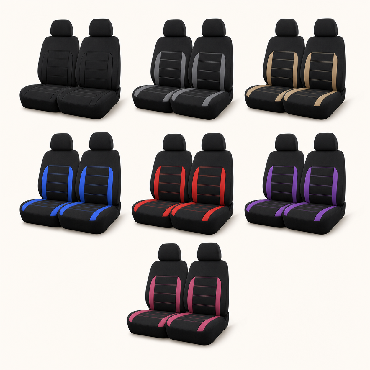 Les sept coloris des housses NomadiaSeat
