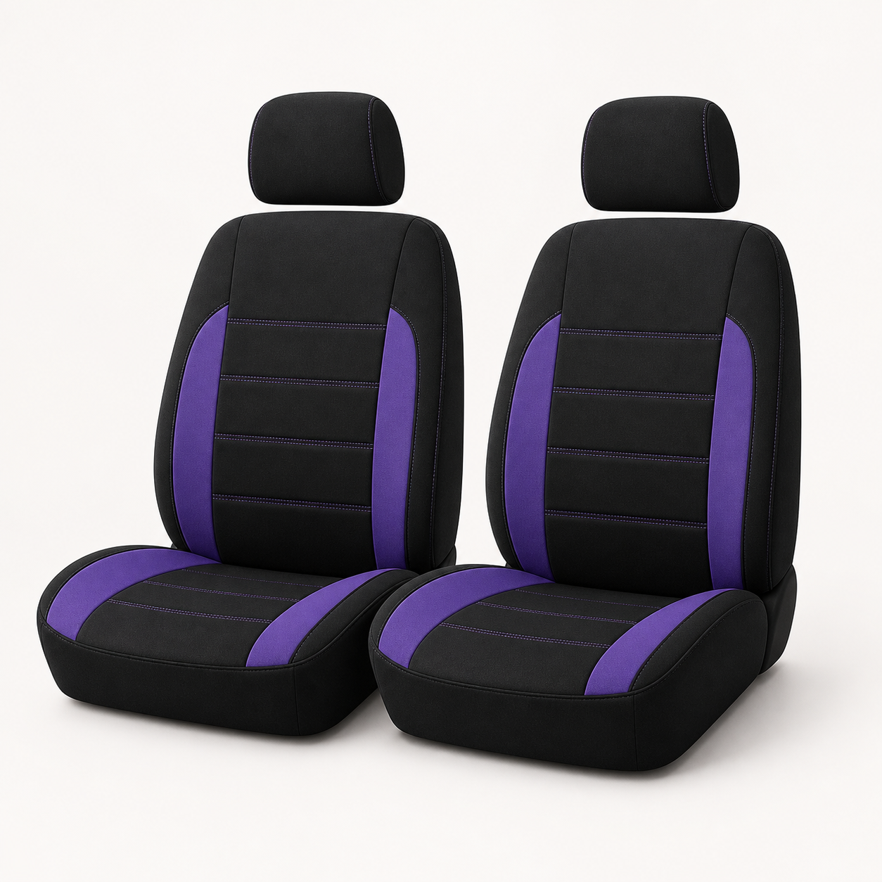 Housses NomadiaSeat violettes pour deux sièges