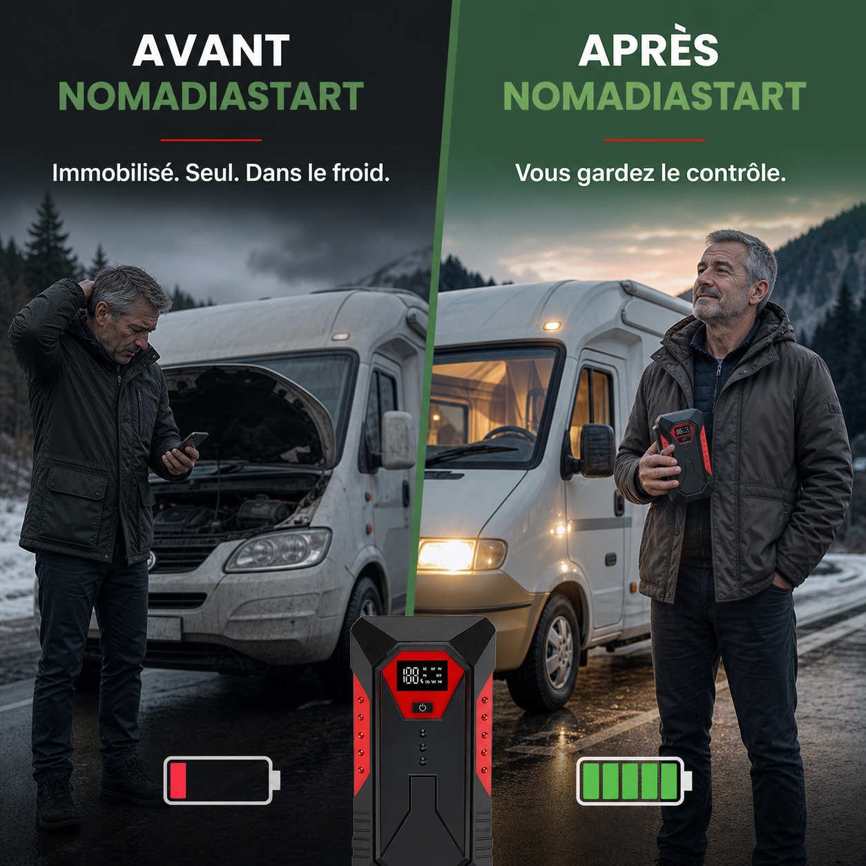 Avant et après NomadiaStart : de l’immobilisation à un départ retrouvé