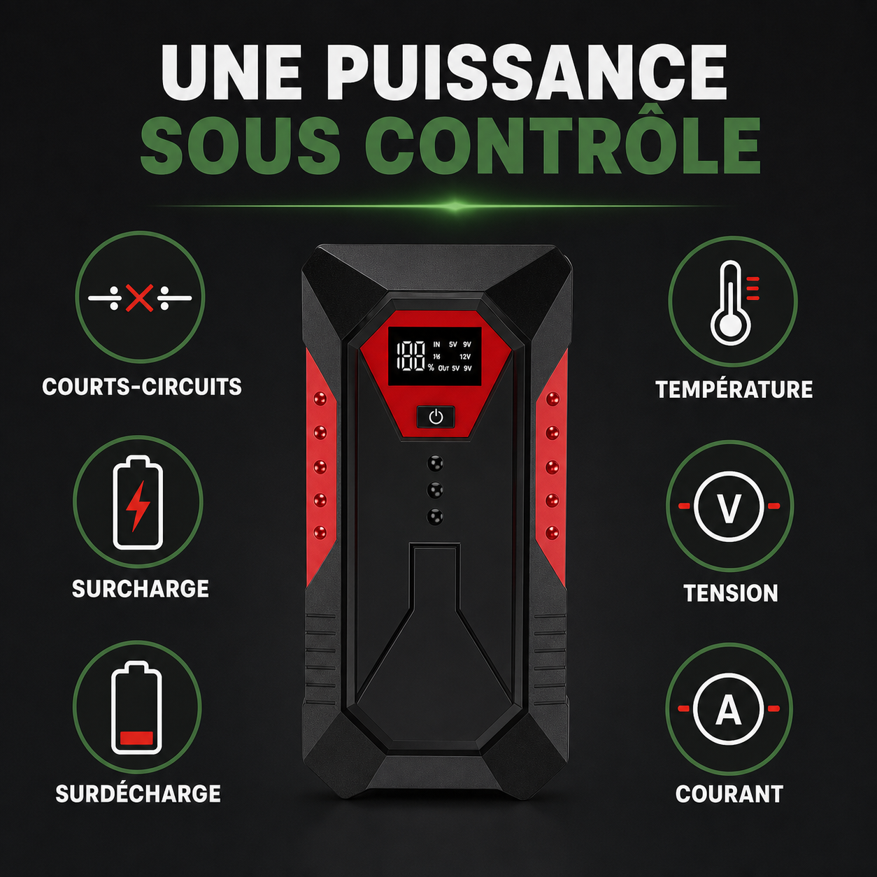 Protections électroniques intégrées du booster NomadiaStart